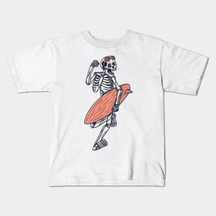 Surfing Skeleton Kids T-Shirt